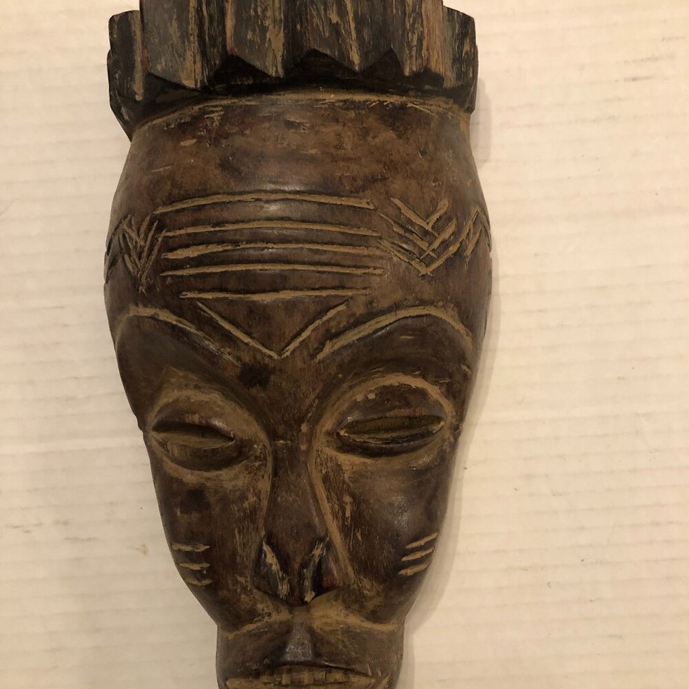 authentic carved african art mask sculpture from DRC - Picture 1 of 4